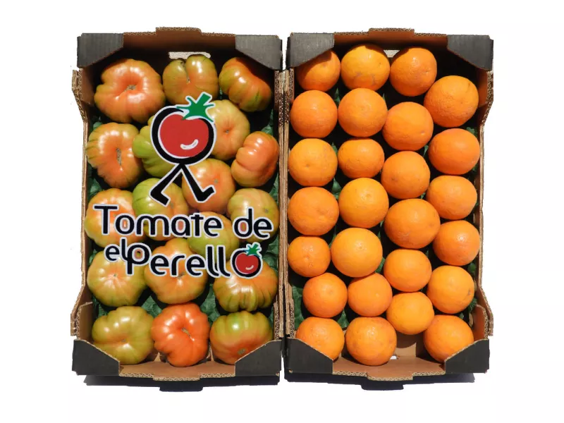 Boîte Mixte 9,3 kg (4,3 kg tomates + 5 kg oranges)