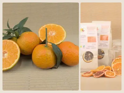 Boîte Mixte 20.1 kg (20 kg mandarines + 100 g agrumes déshydratés)